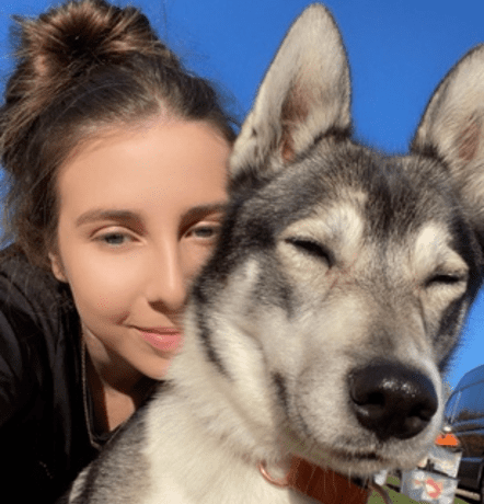 Holly with her husky